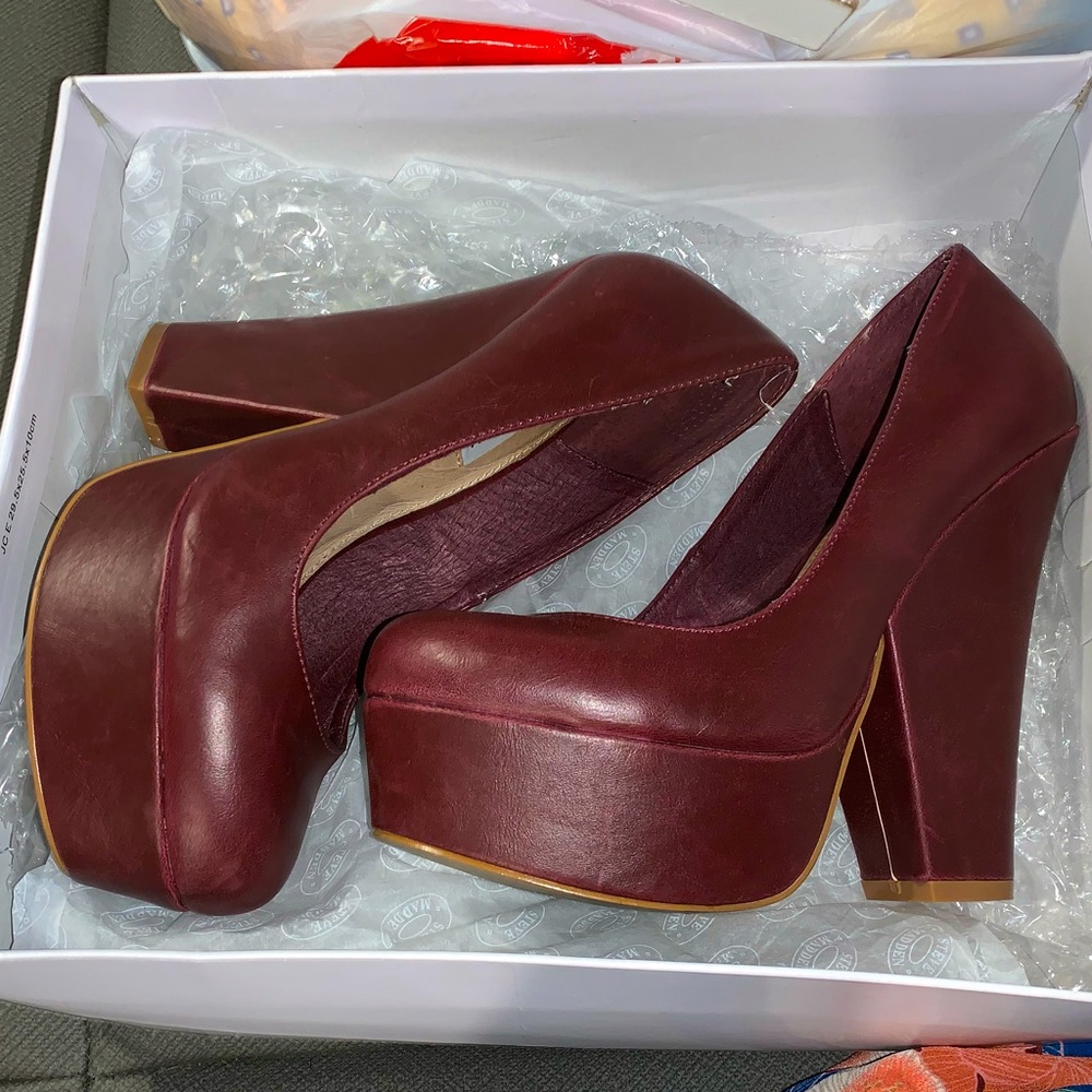 Steve Madden Red Leather Heels